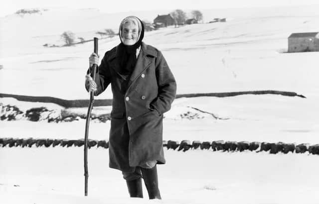 Farmer Hannah Hauxwell pictured in March 1979.