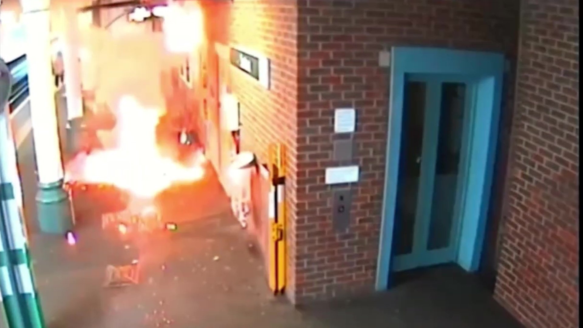 Watch: E-bike explodes on train platform and bursts into flames