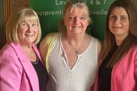 Wendy Watson, centre, with First Intuition Yorkshire and Humber CEO Lucy Parr, right, and her mum Marian.