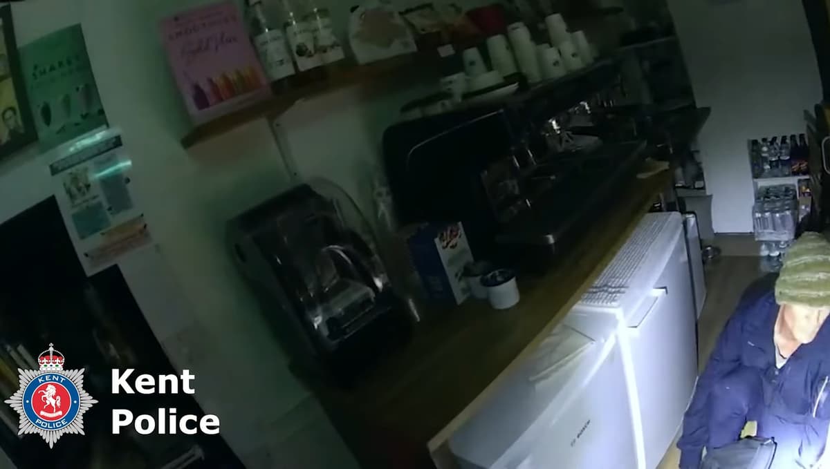 Burglar found by police hiding under counter after smashing through ...