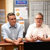 Prime Minister Sir Keir Starmer (centre) and Health Secretary Wes Streeting (left), with NHS CEO Amanda Pritchard (right). Credit: Leon Neal/PA Wire