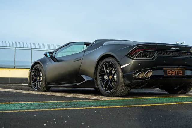 The Lamborghini Huracan can reach almost 200mph