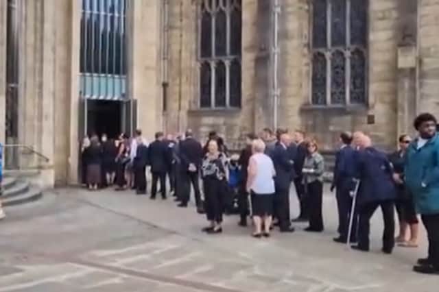 Crowds are gathering outside Sheffield Cathedral this morning (July 14) for the funeral of community leader and the first black Premier League referee, Uriah Rennie.