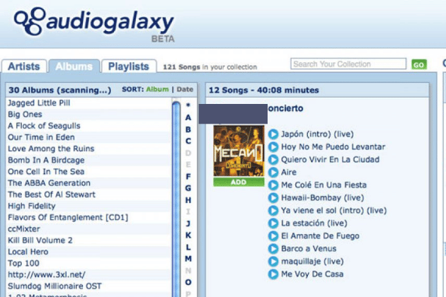 AudioGalaxy had a unique feature where music lovers would be recommended artists similar to what they have opted to listen to - similar to Spotify's related artists algorithm.
