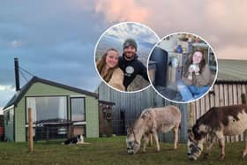 Libby Ramsden, 25, and her partner, Ollie Blackwell, 26, made the switch to fully off-grid life in September 2023 to save money and allow them to leave their jobs and run their soap business. 
