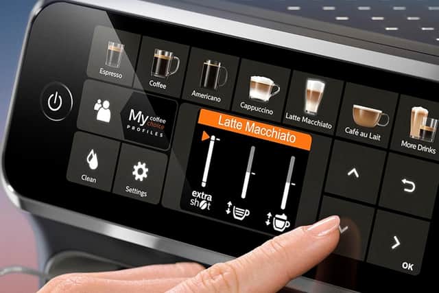 You can choose from 12 different types of coffee, and they're all customisable