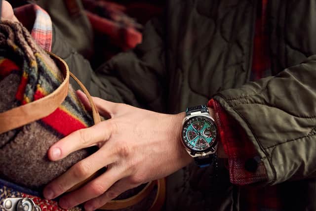 The "bullhead" buttons sit in the perfect place for clocking lap times - as they have done with all historic Citizen motorsport timepieces