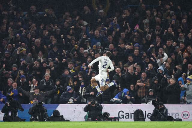 Jayden Bogle gave Leeds United the lead against Nottingham Forest.