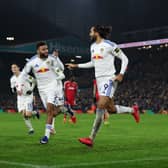 Dominic Calvert-Lewin registered Leeds United's third goal of the evening. 