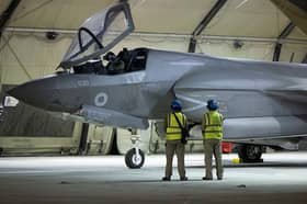 An RAF F35 on base in Cyprus. Credit: MoD Crown Copyright via Getty