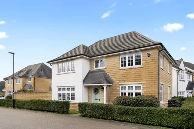 A four-bedroom detached house that is for sale on Bletchley Road, Leeds.