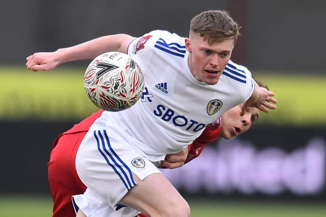 Jack Jenkins made his one and only Leeds United appearance in the FA Cup defeat to Crawley Town in January 2021.