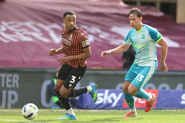 Ibou Touray stepped in on the left flank for Bradford City with Tyreik Wright unavailable.