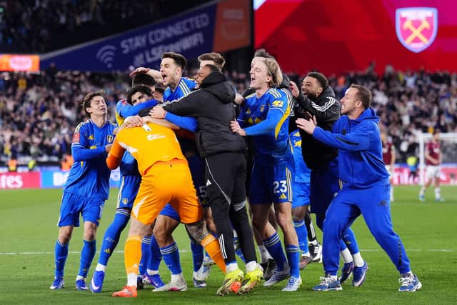 Leeds United defeated West Ham United in the quarter-final of the FA Cup.