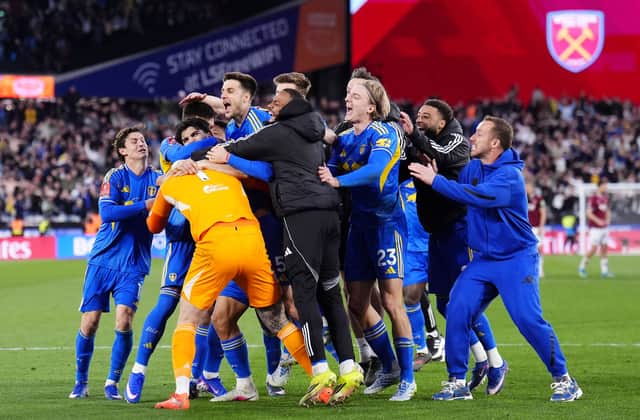 Leeds United defeated West Ham United in the quarter-final of the FA Cup.