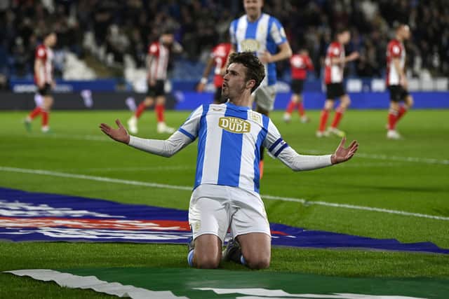 A stunning strike from Ryan Ledson put Huddersfield Town back on level terms. 