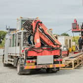 A lorry at the West Newton site (Credit: Rathlin Energy)