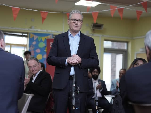 Prime Minister Sir Keir Starmer meets Labour Party members at Kingsdown Methodist Church Hall in Ealing