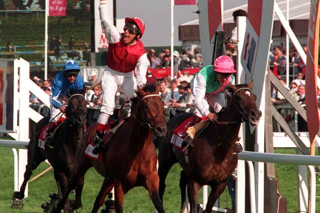 Frankie Dettori won several races at the St Leger over the years.