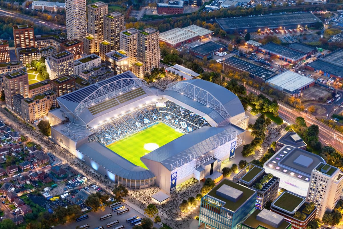 Elland Rlc Leeds United: new image shows wider Elland Road redevelopment plan