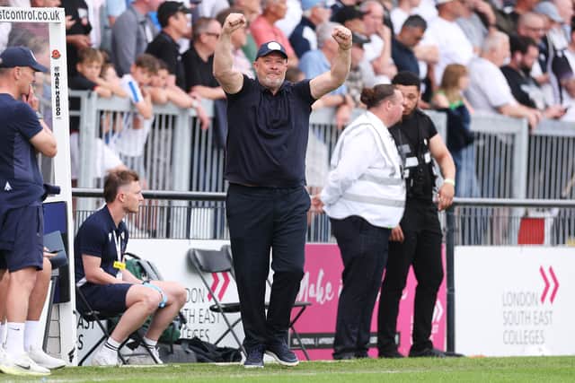 Andy Woodman steered Bromley from the fifth tier into the third.
