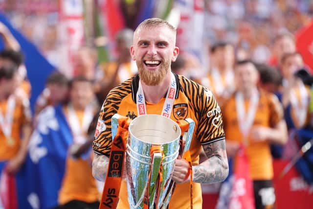 Oli McBurnie scored the most important of his 19 Hull City goals in the Championship play-off final.