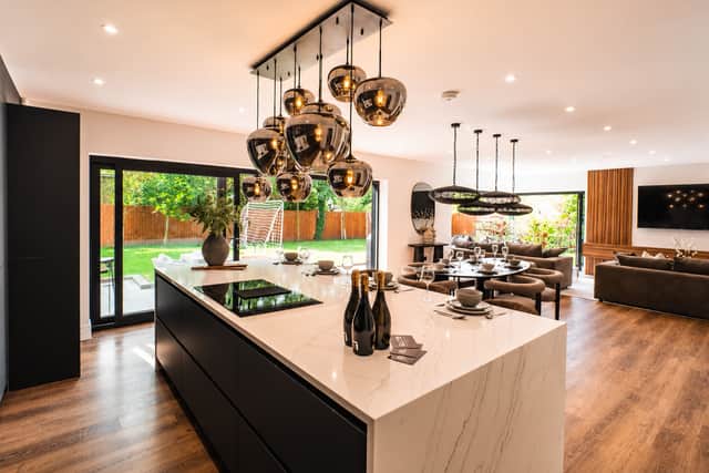 The dream home is lavishly appointed, with high-end fixtures and fittings