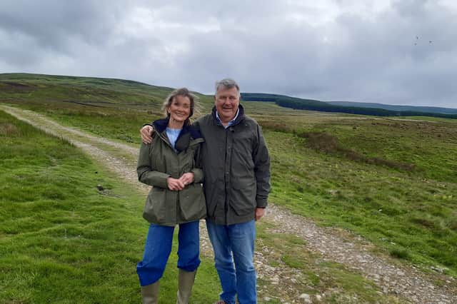 The Duke of Norfolk with Suzy Wilson at the Hope Moor site