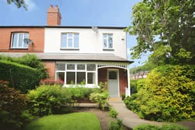 A mature front garden and gated driveway set the tone for this characterful Roundhay home before you even step inside.