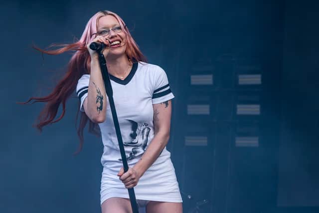 Wet Leg performing in Leeds