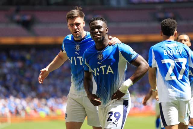 Adama Sidibeh helped Stockport County reach the League One play-off final last season.