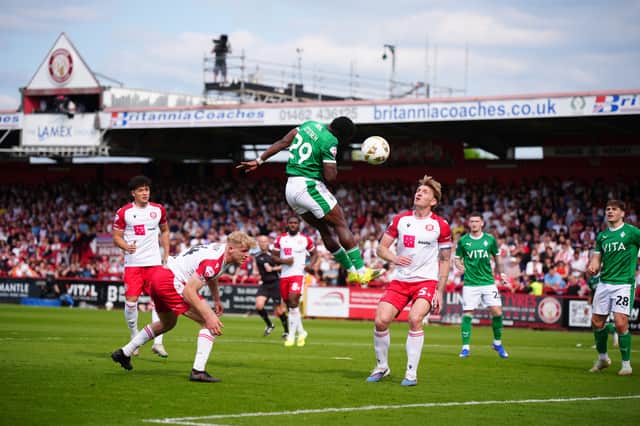 Adama Sidibeh scored seven goals during Stockport County's run to the League One play-off final.