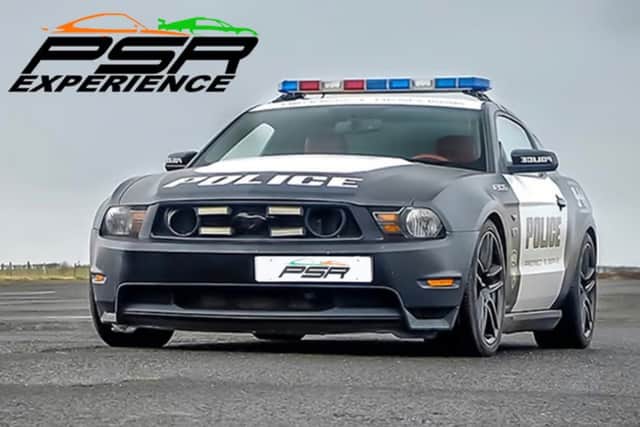 An arresting site - this American style police car is one of the many motors in the PSR Experience  fleet