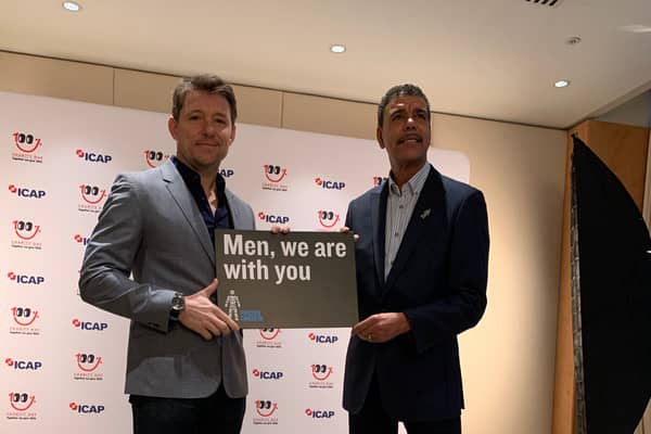 Ben Shephard and Chris Kamara, who will take part in the Great North Run to raise funds for charity