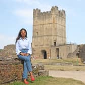 Akshata Murty, wife of former prime minister Rishi Sunak, at Richmond Castle, North Yorkshire (Scott Heppell/PA)
