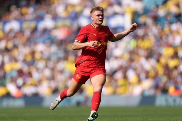 Conrad Harder featured in RB Leipzig's friendly loss to Leeds United on August 8.