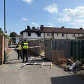 Emergency services at the scene as a murder investigation has been launched after two people died in a house fire at a property on Birchington Avenue, Grangetown near Middlesbrough. 