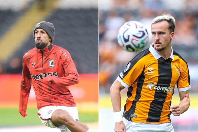 Stoke City's Sorba Thomas (left) has been linked with Hull City and Liam Millar (right) could reportedly head in the opposite direction.