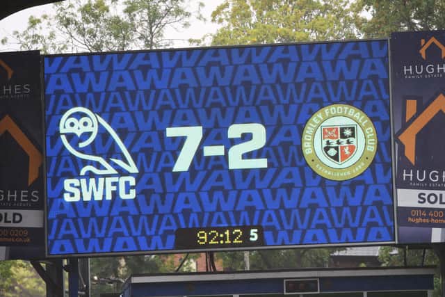 Sheffield Wednesday were 7-2 victors over newly-promoted Bromley. 