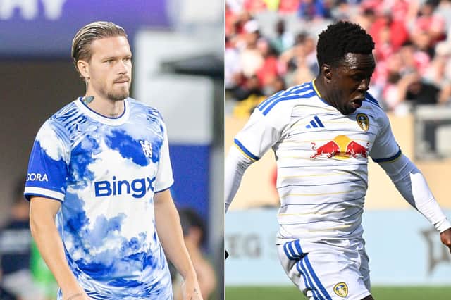 Mykhailo Mudryk (left) looks Tottenham Hotspur-bound and Wilfried Gnonto (right) could end up staying at Leeds United.