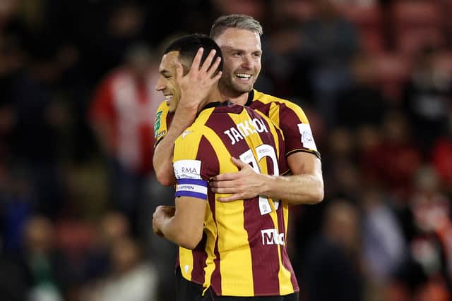 Kayden Jackson captained Bradford City to a 3-1 Carabao Cup win over Leyton Orient.