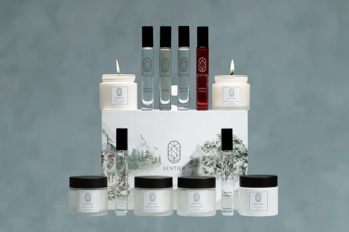 Sentier’s Advent Calendar features perfume and candles so your home will smell as good as you do