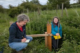 Ousewem team members from Yorkshire Dales Rivers Trust and Natural England gather data to help understand how water moves through the Yorkshire landscape.