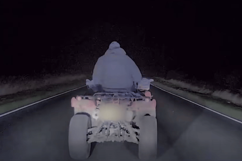 Watch: Police chase suspected stolen quad bike through North Yorkshire in early-hours pursuit