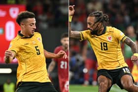 Ethan Ampadu (left) and Sorba Thomas (right) both featured in Wales' 2-0 loss to Denmark.