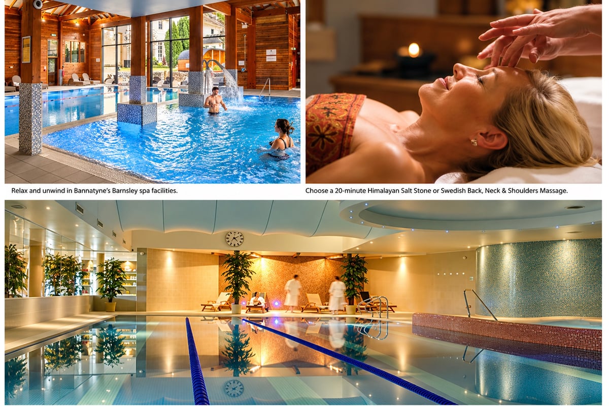 SAVE 70%: Yorkshire luxury spa day for two at Bannatyne’s – get £137.50 off