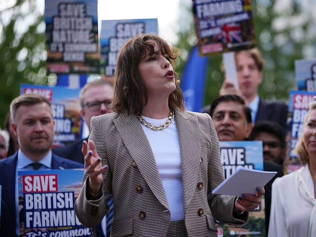 Shadow Environment Secretary Victoria Atkins speaks at the Conservative Party Conference. Credit: Getty