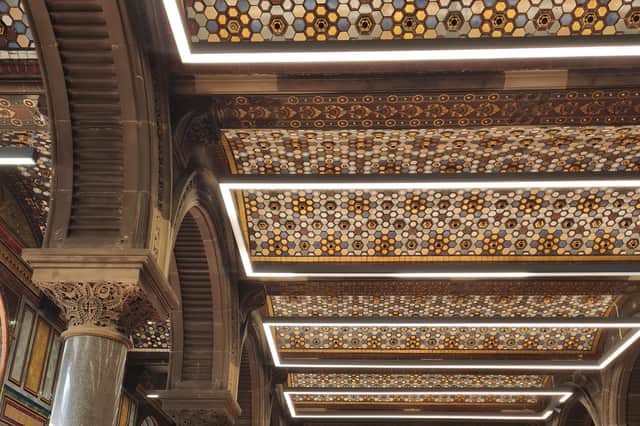 The ceiling at Tiled Hall Café