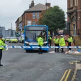 A woman is in a life-threatening condition after a collision between a pedestrian and a bus on Abbeydale Road in Sheffield