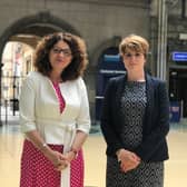 Dame Diana Johnson and Emma Hardy at Hull station. Credit: Dame Diana Johnson